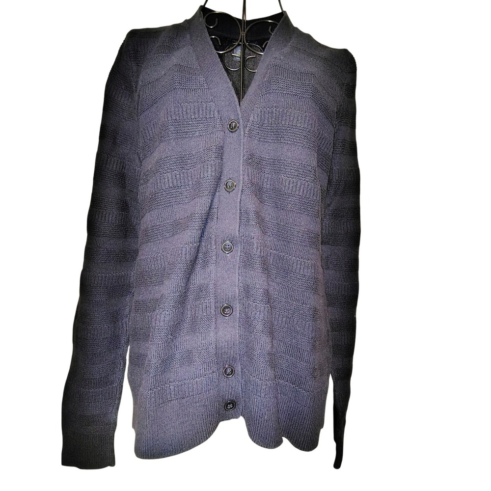 Tommy Hilfiger Women's Button Up Large Navy Cardigan